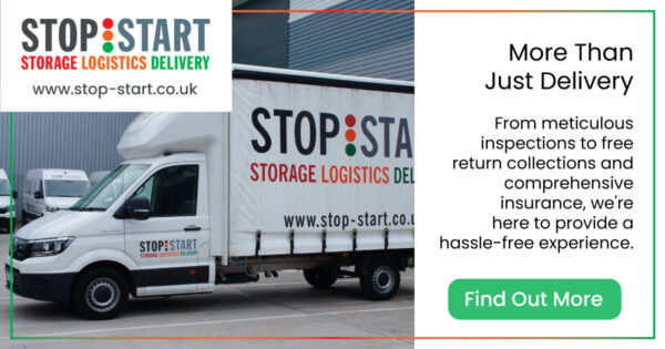 more than just delivery, image of a branded stop start delivery van