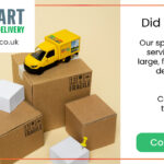 Did you know? Image of a stop start toy van stood on cardboard delivery boxes showing their specialist delivery services