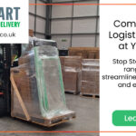 image of a stop start worker using a forklift inside their logistics warehouse