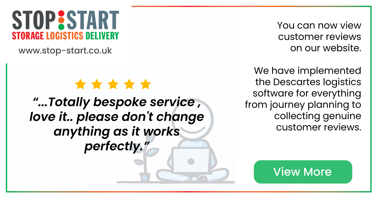 stop start logistics and delivery service 5 star review from descartes